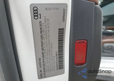 2018 Audi A5 Premium Plus S-Line из США, поврежденный, VIN WAUENCF53JA078812